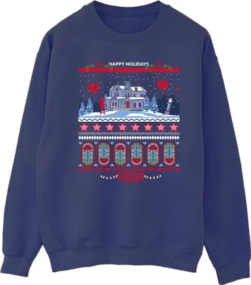 Produktbild von Netflix - "Stranger Things" Sweatshirt für Herren BI45124 (M) (Marineblau)