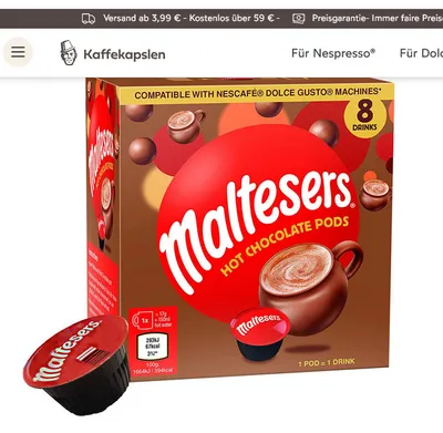 Immagine prodotto di Nescafe 8 Tassen 120G Dolce Gusto Maltesers /5 (5056357909638)
