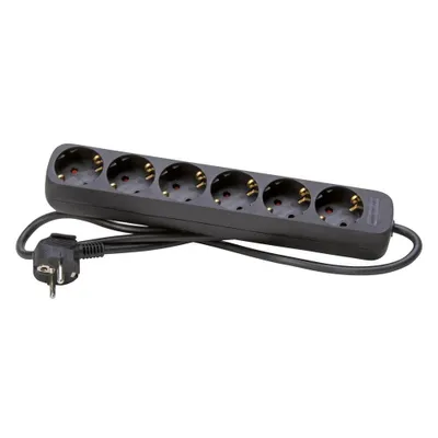 Obrázek produktu pro Kopp 120615007, Vnitřní, Typ F, Černá, Červená, 6 AC zásuvky / AC zásuvek, 16 A, 250 V