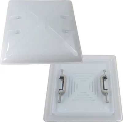 Image de MPK Lanterneau de remplacement Lanterneau 40 x 40 cm Modèle 46 / 460 Caravane Caravane gris
