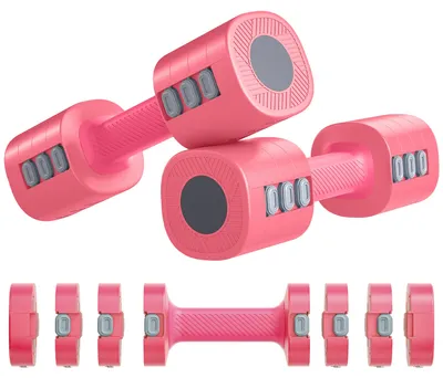 Productafbeelding van SPORTNOW 4-in-1 verstelbare halter, met gewichten van 1-2,5 kg en antislip handgrepen