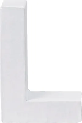 Produktbild von Papp Buchstabe L weiss 10 x 3,5cm