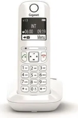 Produktbild von Gigaset AS690, Analoges/DECT-Telefon, Kabelloses Mobilteil, 100 Eintragungen, Weiß