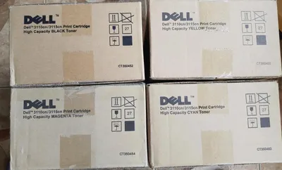 Produktbild von 4x Original dell Toner PF030 3110cn/3115cn - CT350452-53-54-55 - CMYK Set -- Neu