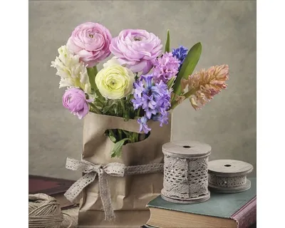 Produktbild von Glasbild Colourful Bunch Of Flowers 30x30 cm