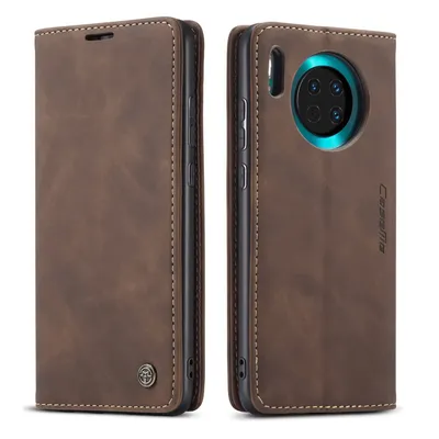 Obrázek produktu pro Huawei Mate 30 Pouzdro, RetroPolyuretanKožené Pouzdro, Kapsy na Karty, Magnetické Uzavírání, Pouzdro s Funkcí Stojánku pro Huawei Mate 30 Káva