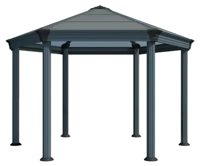 Produktbild von Palram - Canopia Aluminium Pavillon Roma Anthrazit 415x359 cm