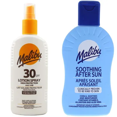 Produktbild von MALIBU SPF30 WASHEROfes Spray 200 ml + Balsam nach Bräunung von 200 ml