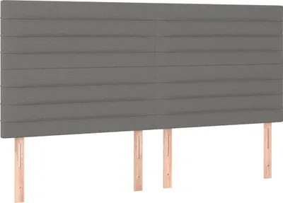 Produktbild von vidaXL Kopfteil Dunkelgrau 160 x 5 x 118/128 cm Stoff