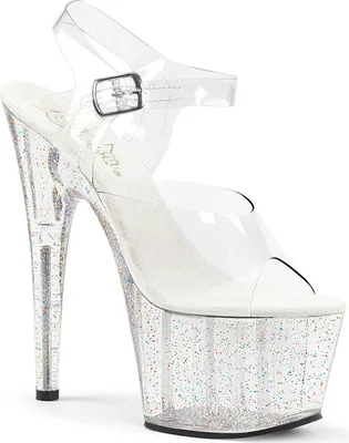 Produktbild von ADORE-708MG Damen Sandale von Pleaser, Transparent  , EU 38, US 8