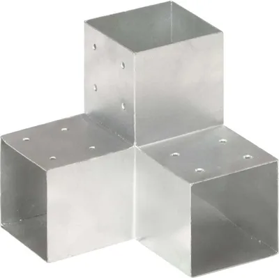 Obrázek produktu pro vidaXL Post Connector 4 ks. Tvar Y Pozinkovaný kov 101 x 101 mm