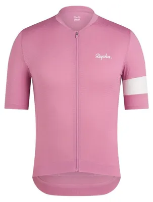 Image de Maillot de cyclisme à manches courtes Rapha Core, couleur rose, taille M pour homme