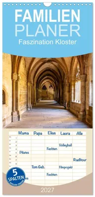 Produktbild von Familienplaner 2027 - Faszination Kloster mit 5 Spalten (Wandkalender, 21 x 45 cm) CALVENDO