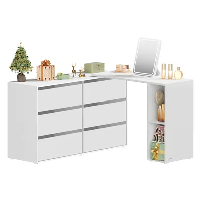 Produktbild von SONGMICS HOME Kommode, Schrank, Schminktisch mit Regal, Toolless-Technologie