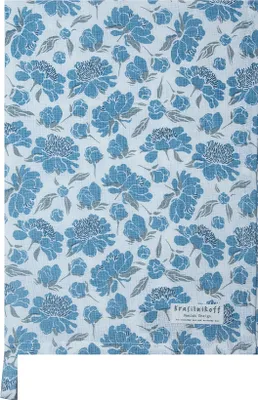 Produktbild von Krasilnikoff Geschirrtuch Hagebuttenblüte - blau