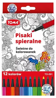 Zdjęcie produktu dla TOMA Pisaki zmywalne 12 kolorów