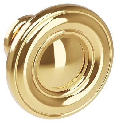Obrázek produktu pro Kovová úchytka na nábytek, materiál zamak, průměr 35 mm, povrchová úprava zlatá