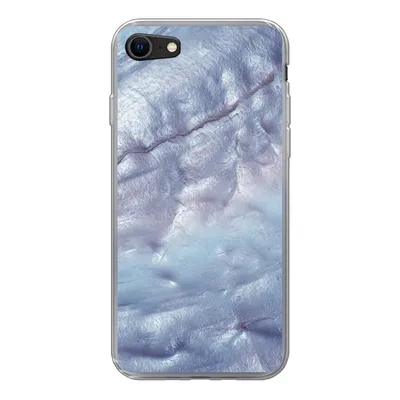 Produktbild von MuchoWow® Handyhülle Schutzhülle Hülle für iPhone SE 2020 Mineralien und Gesteine - Naturstein - Perlmutt Silikon Softcase Handy Hülle - Kartenbesitzer