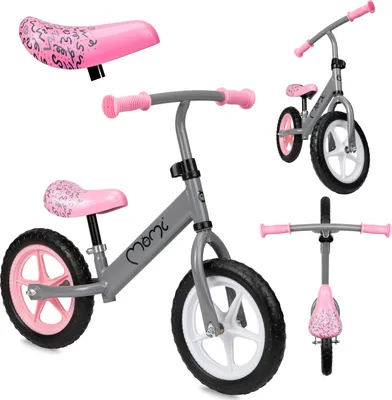 Produktbild von MoMi FLEET Kinderlaufrad Kinder Fahrrad – Höhenverstellung, EVA 12 Zoll, Leicht Stahlrahmen, ab 3 Jahren