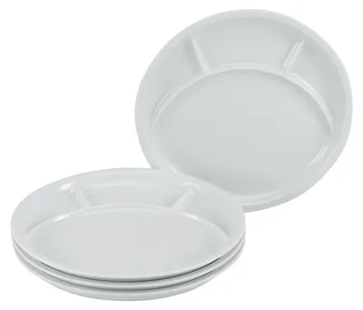Produktbild von CreaTable, 22922, Universal Weiss, Fondueteller 4-tlg, Porzellan