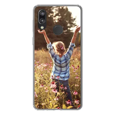 Produktbild von MuchoWow® Handyhülle Schutzhülle Hülle für Huawei P20 Lite (2020) Frau - Blumen - Frühling Silikon Softcase Handy Hülle - Kartenhalter