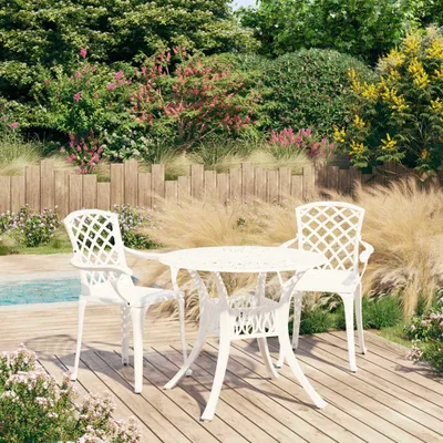 Immagine prodotto di Maison Exclusive - Set da bistrot 3 pezzi in fusione di alluminio bianco