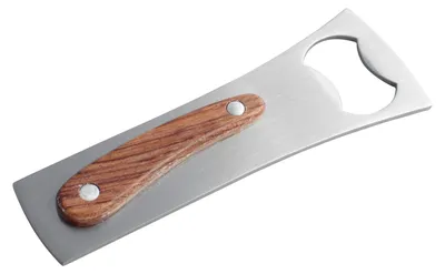 Obrázek produktu pro Otvírák na láhve vykládaný dřevem, nerez matná