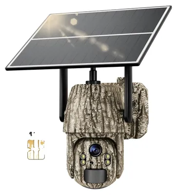 Produktbild von Wildkamera, 360° Panoramaansicht, 2K HD Videoqualität, Dunkelkhaki
