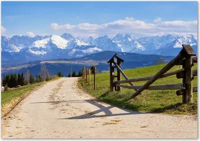 Produktbild von Tulup® Glas-Bild - 100 x 70 - Wandbild aus Glas - Wandkunst - Wandbild hinter gehärtetem Sicherheitsglas - Landschaften - Gebirge Berge Tatra - Grün