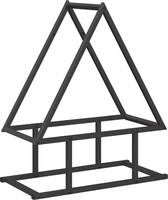 Produktbild von vidaXL Brennholzregal Schwarz 50x25x60 cm Kaltgewalzter Stahl