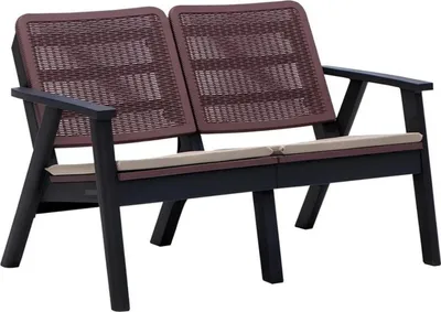 Immagine prodotto di Panchina da terrazza marrone Panchine da giardino Mobili di design in legno