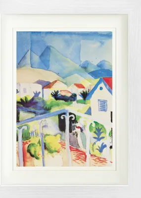 Produktbild von August Macke Gerahmtes Bild Mit Edlem Passepartout | Wand-Bilder | Im Bilderrahmen - Saint Germain Bei Tunis, 1914 (40 x 30 cm)