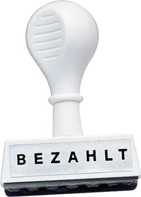 Produktbild von Textstempel -Bezahlt- Packung mit 6 Stück