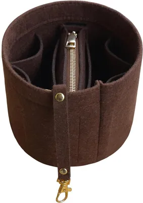 Obrázok produktu pre Organizér do kabelky z filcu, s odnímateľnou vreckom a držiakmi na kľúče, 12 cm, určený do kabelky