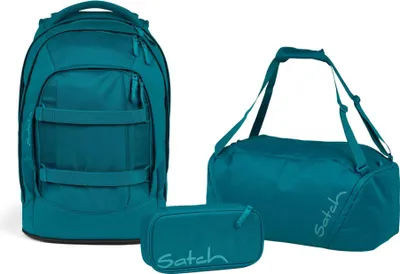Produktbild von Satch Schulrucksack-Set PACK Deep Petrol, Mäppchen + Sporttasche