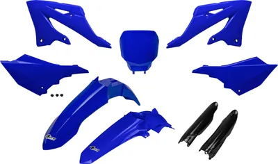 Produktbild von Verkleidungskit UFO PLAST 9-teilig Verkleidungssatz Kunststoff mit Gabelschutz für Yamaha YZ WR 125 / 250 ccm Bj. 2022 - 2026, Farbe:blau / schwarz