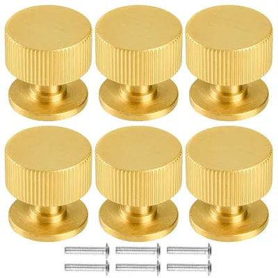 Produktbild von Set mit 6 goldenen Türgriffen aus Aluminiumlegierung