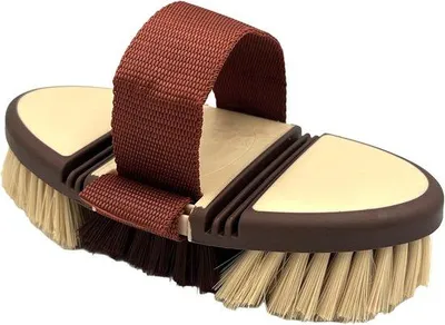 Image de Brosse pour chevaux Kardätsche - Brosse de nettoyage pour chevaux - 1 pièce - Cappuccino