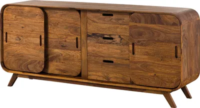 Produktbild von MASSIVMOEBEL24 Sideboard Sheesham 173x40x75 hellbraun lackiert MAILAND #102