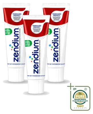 Imagen del producto de 3 tubos de pasta dental Zendium para la protección de las encías, 75 ml cada uno, pack de 3 unidades