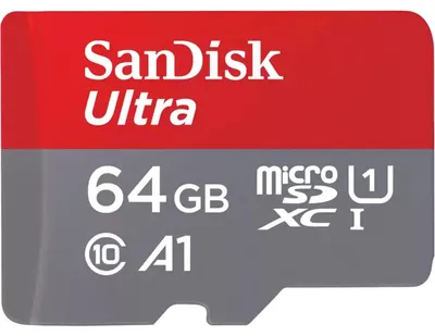 Zdjęcie produktu dla SanDisk Ultra microSDXC A1 64GB 64GB 140MB/s Adapt.SDSQUAB-064G-GN6MA