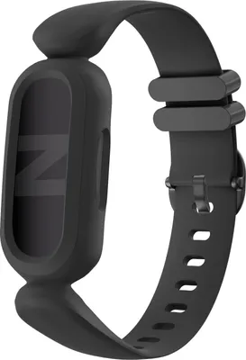 Produktbild von Bandz Silikonarmband 'Classic' passend für Fitbit Ace 3 - Schwarzes Silikonarmband