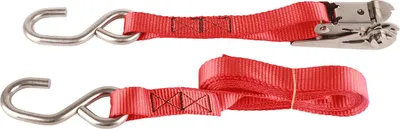Image de sangle d'arrimage à cliquet de 1 pouce 25 mm, rouge, inoxydable, pour le transport de véhicules et de bateaux