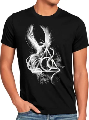 Produktbild von BaumwolleCloud Epic Battle Herren T-Shirt eule harry zauberstab besen zauberschule