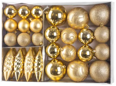 Immagine prodotto di Palline MagicHome Natale, set, 31 pz, dorate, per albero di Natale