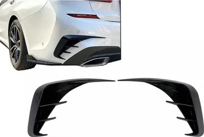 Produktbild von Stoßstange Klappen Seitenflügel Seitenflossen für BMW 3er G20 G21 G28 M-Sport 2018+ Glänzend Schwarz.