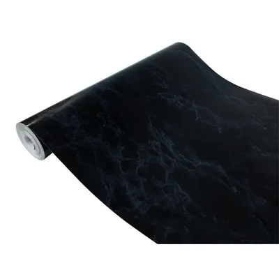 Produktbild von Klebefolie Möbel 67x100 cm - Marmor Schwarz - Möbelfolie selbstklebend im Deko-Stil - Folie für Möbel zur einfachen Renovierung von Türen, Tischen und Regalen - Klebefolie dekorativ und abwaschbar