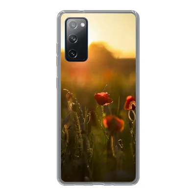Produktbild von MuchoWow® Handyhülle Schutzhülle Hülle für Samsung Galaxy S20 FE Mohn - Sonnenuntergang - Gold Silikon Softcase Handy Hülle - Abdeckung