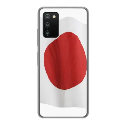 Produktbild von MuchoWow® Handyhülle Schutzhülle Hülle für Samsung Galaxy A03s Die Flagge von Japan auf weißem Hintergrund Silikon Softcase Handy Hülle - Schutz