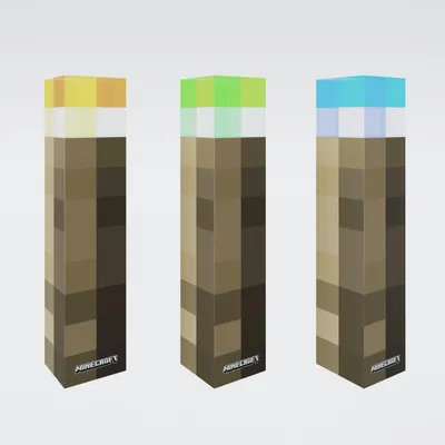 Produktbild von LED-Licht Fackel 'Minecraft' - Aufladbarer Akku - 4 Lichtoptionen